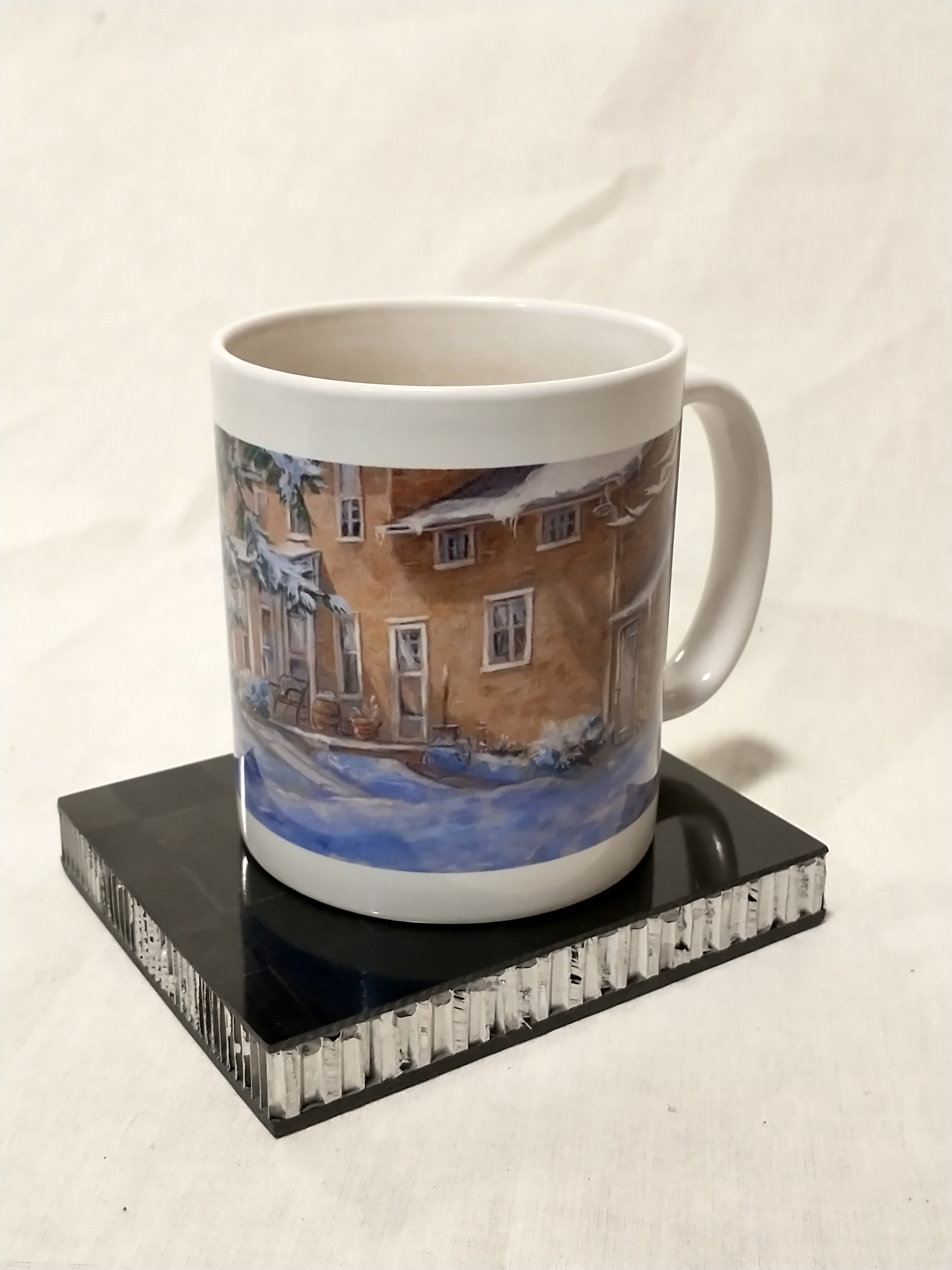 Carbon Fiber with Aluminum Honeycomb Coaster