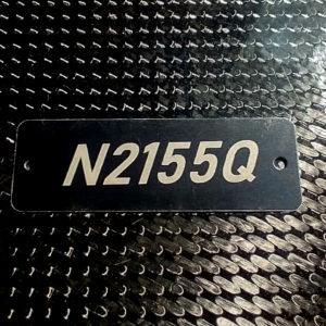 Tail Number Panel Placard