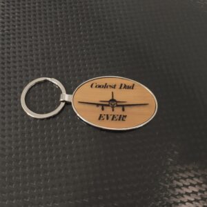 Metal Framed Leatherette key chain